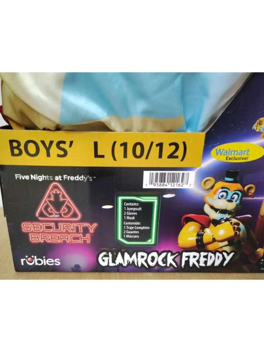 FNAF Security Breach Glamrock Freddy Boys Costume Large 10-12 Rubies 4 Piece New